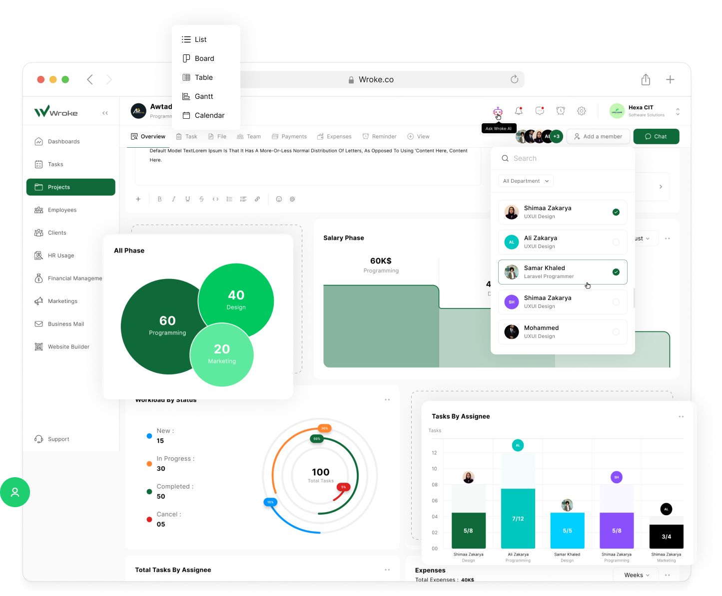 Collaborate, plan & achieve your goals! All your projects in